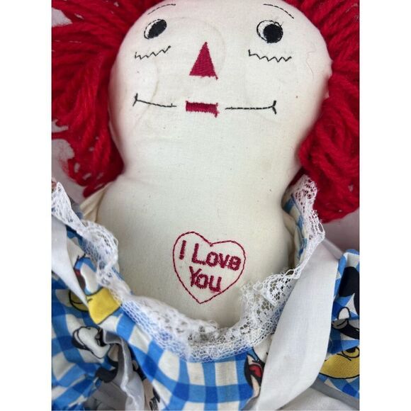 Vintage Handmade Raggedy Ann Doll Mickey Mouse Clothes - Picture 7 of 7